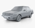 Volkswagen Jetta 1984 3D-Modell clay render