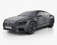Volkswagen Sport Coupe GTE 2018 3D 모델  wire render
