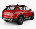 Volkswagen Tiguan GTE Active 2016 3D-Modell Rückansicht
