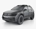 Volkswagen Tiguan GTE Active 2016 3D-Modell wire render
