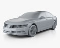 Volkswagen Phideon 2020 3d model clay render