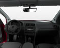 Volkswagen Polo 5-door with HQ interior 2017 3d model dashboard