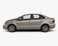 Volkswagen Polo Highline 세단 2018 3D 모델  side view
