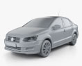 Volkswagen Vento 2019 3D-Modell clay render