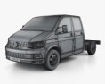 Volkswagen Transporter (T6) Double Cab Chassis 2019 3d model wire render