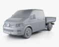 Volkswagen Transporter (T6) Cabine Double Pickup 2019 Modèle 3d clay render