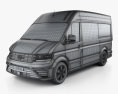 Volkswagen Crafter Kastenwagen L1H2 2019 3D-Modell wire render