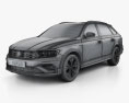 Volkswagen C-Trek 2018 3D模型 wire render