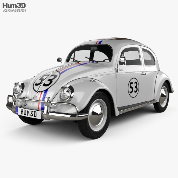 Volkswagen Beetle Herbie the Love Bug 3D модель