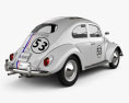 Volkswagen Beetle Herbie the Love Bug 3D模型 后视图