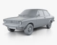 Volkswagen Derby 1977 3D 모델  clay render