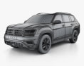 Volkswagen Teramont 2021 3d model wire render