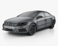 Volkswagen CC R-Line 2016 3D-Modell wire render