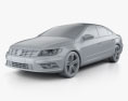 Volkswagen CC R-Line 2016 3D-Modell clay render