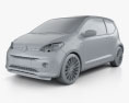 Volkswagen Up Style 3ドア 2020 3Dモデル clay render
