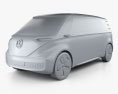 Volkswagen ID Buzz concept 2017 3d model clay render