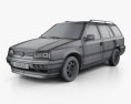 Volkswagen Golf Variant 1996 3D模型 wire render