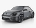Volkswagen Beetle R-Line coupé 2020 3D-Modell wire render