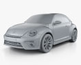 Volkswagen Beetle R-Line coupé 2020 3D-Modell clay render