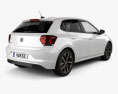 Volkswagen Polo Beats 5 portes 2020 Modèle 3d vue arrière