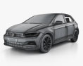 Volkswagen Polo Beats 5ドア 2020 3Dモデル wire render
