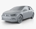 Volkswagen Polo Beats 5ドア 2020 3Dモデル clay render