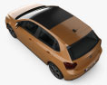 Volkswagen Polo R-Line 5-Türer 2020 3D-Modell Draufsicht