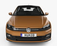 Volkswagen Polo R-Line 5 puertas 2020 Modelo 3D vista frontal
