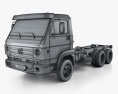 Volkswagen Delivery (13-160) Chassis Truck 3-axle 2018 3d model wire render