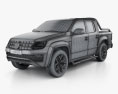 Volkswagen Amarok Crew Cab Ultimate 2021 3D-Modell wire render