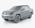 Volkswagen Amarok Crew Cab Ultimate 2021 3D-Modell clay render