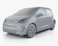 Volkswagen e-Up 5ドア 2018 3Dモデル clay render
