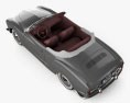 Volkswagen Karmann Ghia 敞篷车 1958 3D模型 顶视图