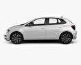 Volkswagen Polo Beats com interior 2020 Modelo 3d vista lateral