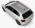 Volkswagen Polo Beats mit Innenraum 2020 3D-Modell Draufsicht