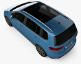 Volkswagen Touran с детальным интерьером 2018 3D модель top view