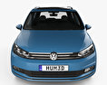 Volkswagen Touran mit Innenraum 2018 3D-Modell Vorderansicht