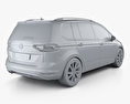 Volkswagen Touran mit Innenraum 2018 3D-Modell