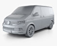 Volkswagen Transporter (T6) Multivan with HQ interior 2019 3d model clay render
