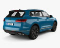 Volkswagen Touareg Elegance 2021 3D-Modell Rückansicht
