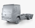Volkswagen Delivery (13-180) Chassis Truck 3-axle 2021 3d model clay render