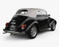 Volkswagen Beetle 敞篷车 1975 3D模型 后视图