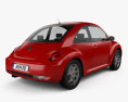 Volkswagen Beetle coupé 2011 3D-Modell Rückansicht