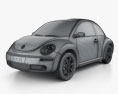 Volkswagen Beetle coupe 2011 3D模型 wire render