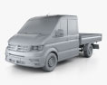 Volkswagen Crafter ダブルキャブ Dropside 2020 3Dモデル clay render