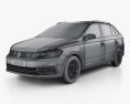 Volkswagen Gran Santana 2021 3D модель wire render