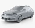 Volkswagen Gran Santana 2021 3Dモデル clay render