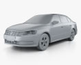 Volkswagen Lavida Berlina 2017 Modello 3D clay render