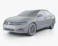 Volkswagen Bora 2021 3D модель clay render