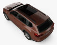 Volkswagen Teramont с детальным интерьером 2021 3D модель top view